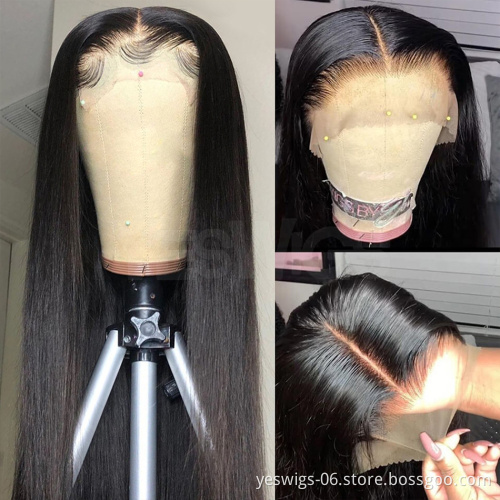 Yeswigs Raw Brazilian Virgin Human Hair Hd Full Transparent Lace Frontal Wig For Black Women Straight Lace Front Wig Human Hair